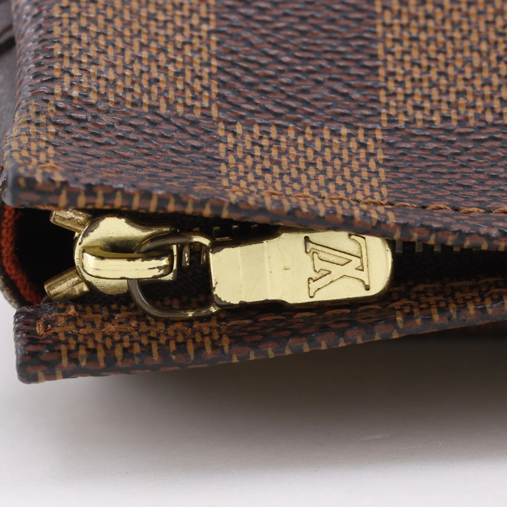 LOUIS VUITTON Authentic Brown Damier Canvas Pouch - Picture 10 of 15